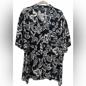 Polo Jeans Co. Ralph Lauren Short Sleeve Hawaiian Shirt Navy Vintage Size XL